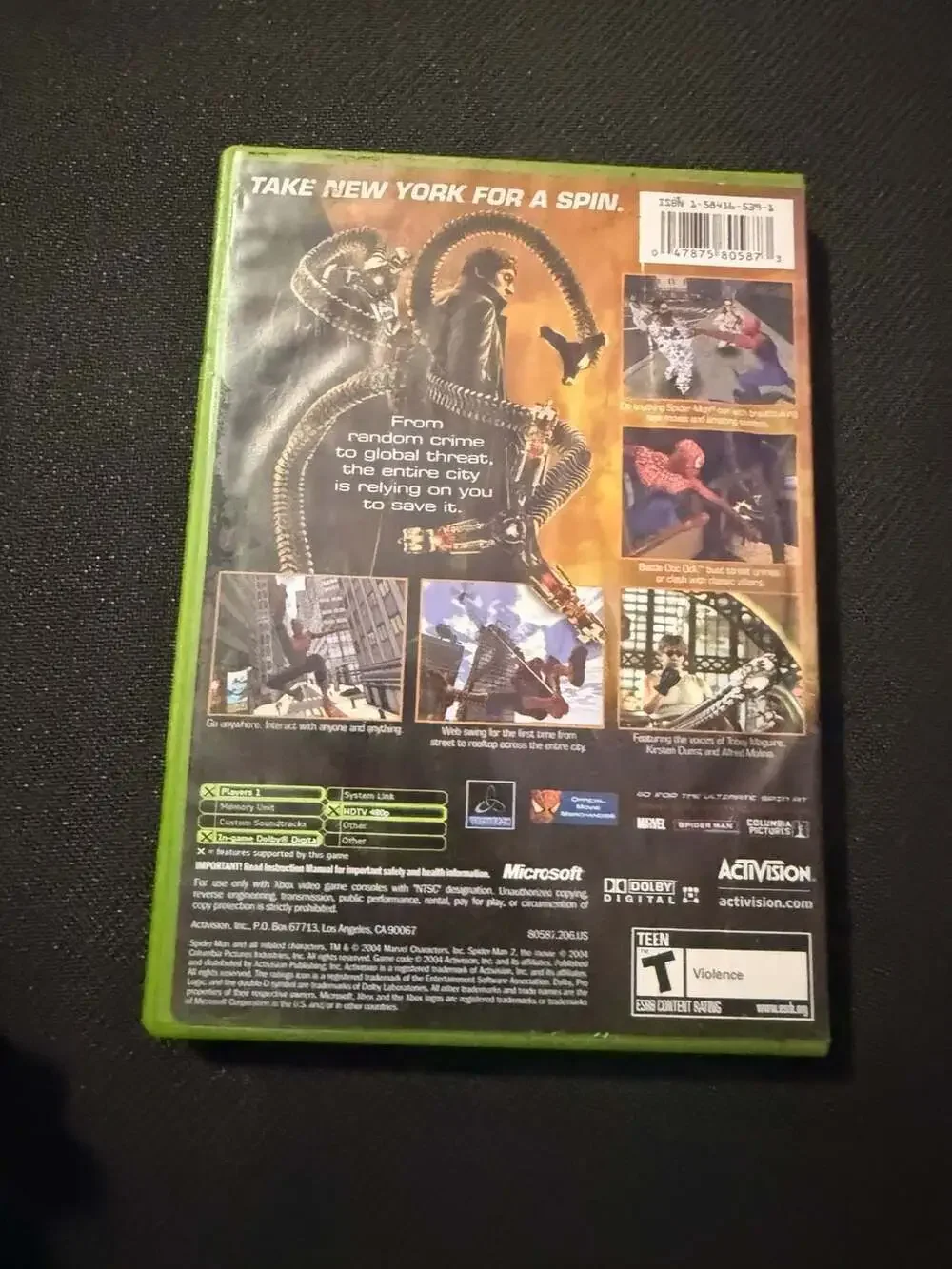 Spider-Man 2 for Original Xbox (2004) - CIB with Manual